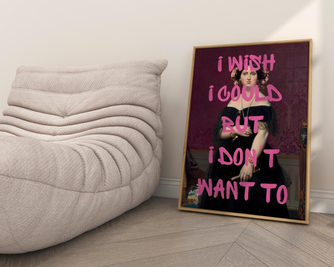 Altered Art Print, Pink Graffiti Maximalist Poster - Image 6