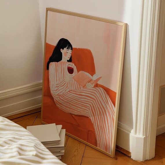 Reading Woman, Contemporary Abstract Portrait