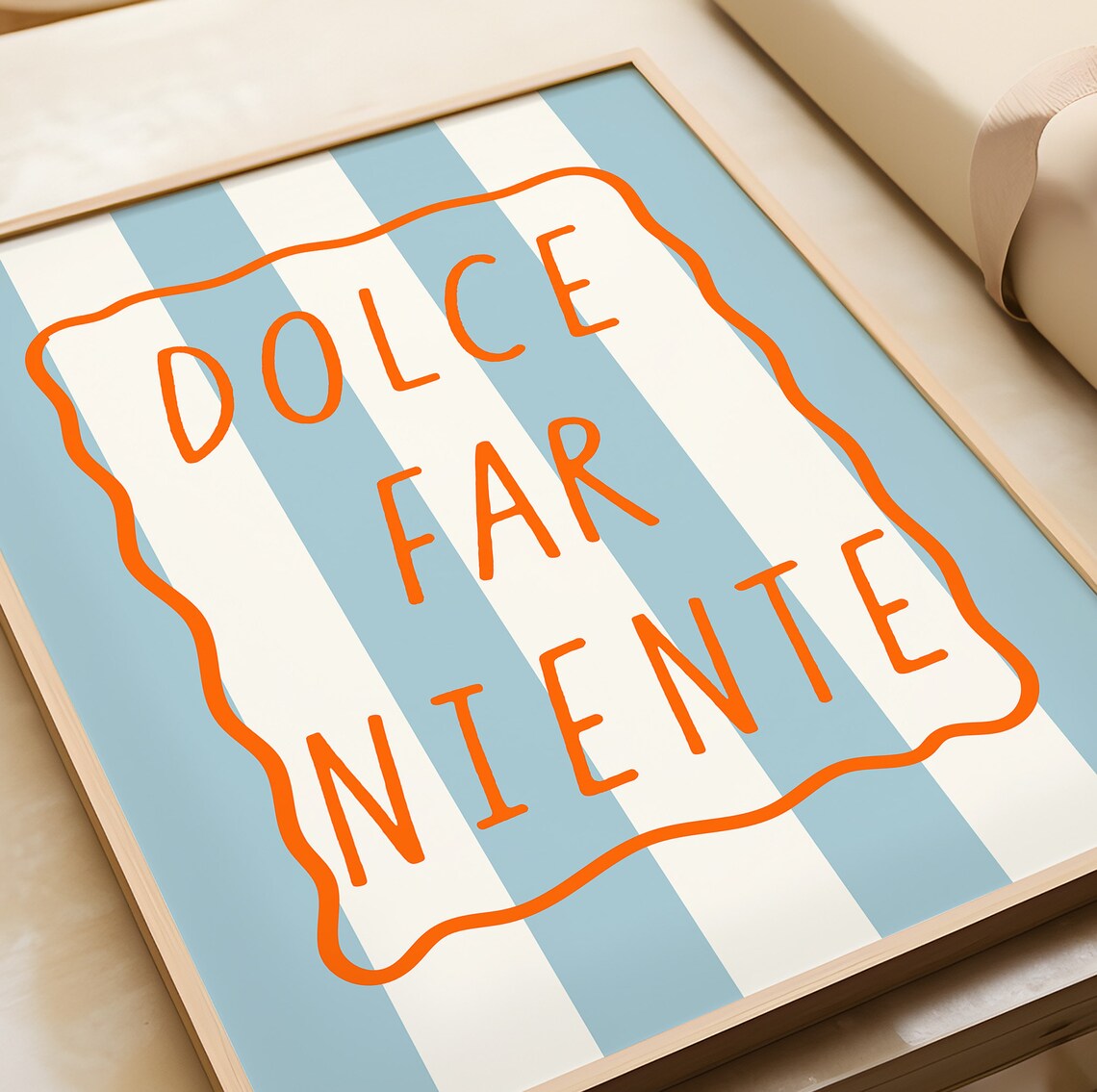 Dolce Far Niente Retro Italian Quote Art Print - Image 3
