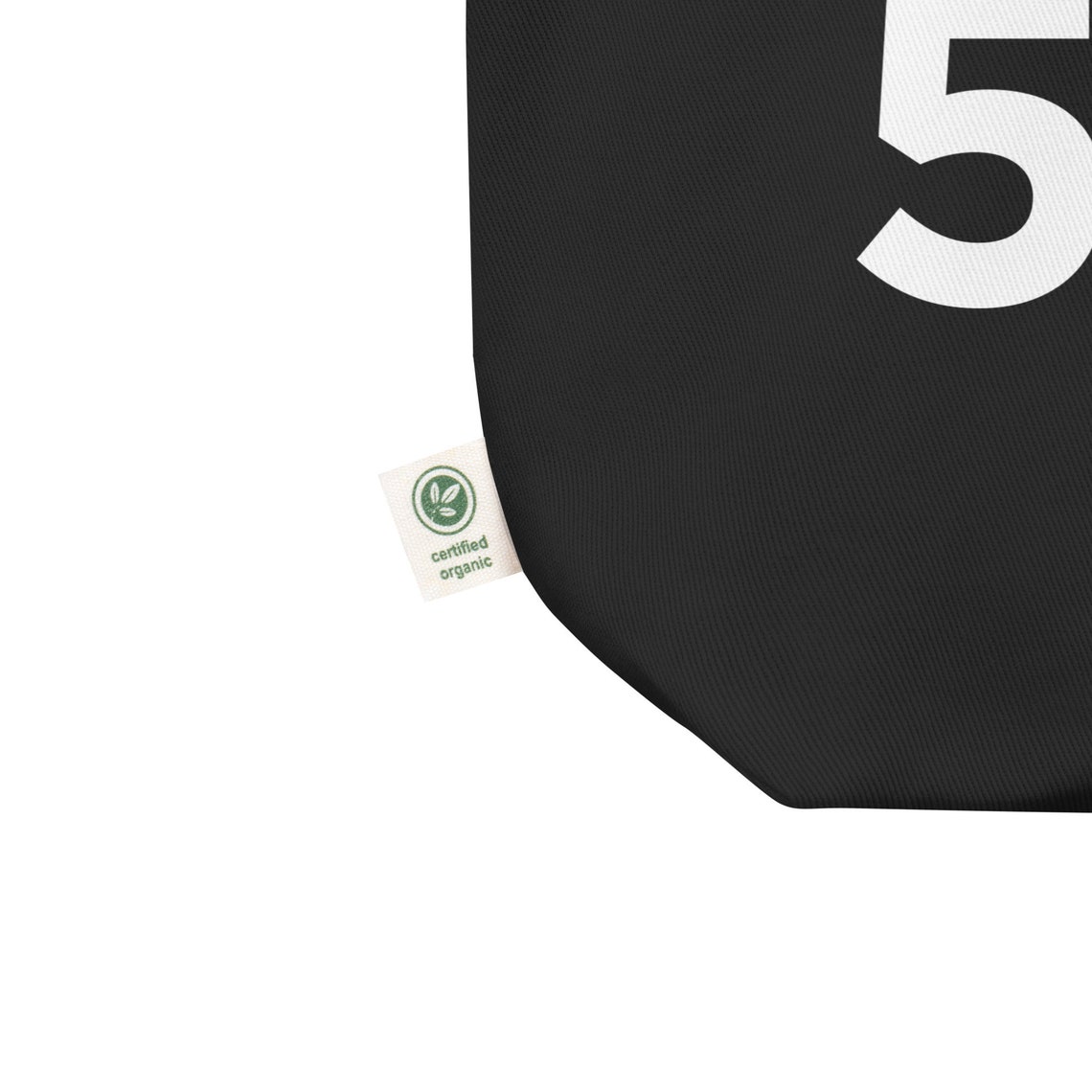 The 513 Cincinnati Area Code Typography Canvas Tote Bag Print - Image 3