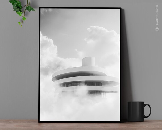 Modern Building Inspired By Guggenheim Black White Architecture Art
