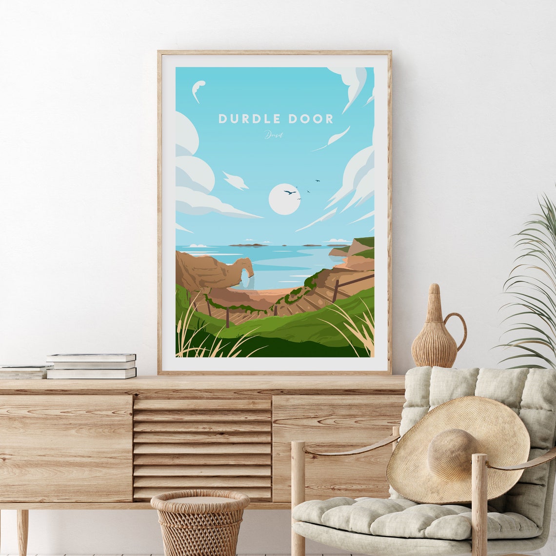 Durdle Door Limestone Arch over Dorset Jurassic Coast Bay Poster