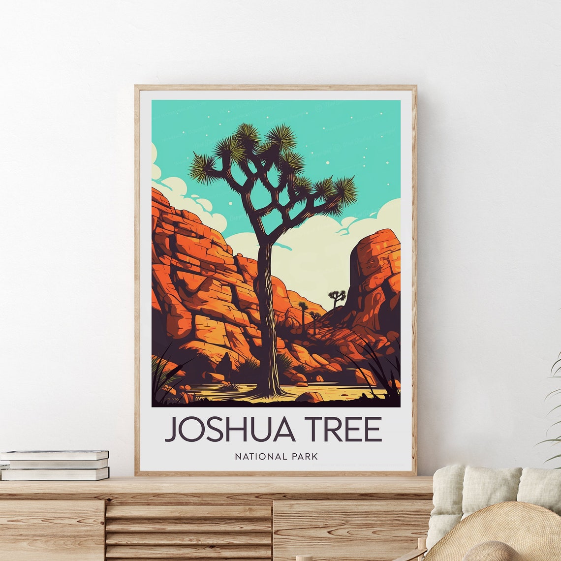 Joshua Tree National Park Iconic Tree Among Red Rocks Scene Poster - Image 2