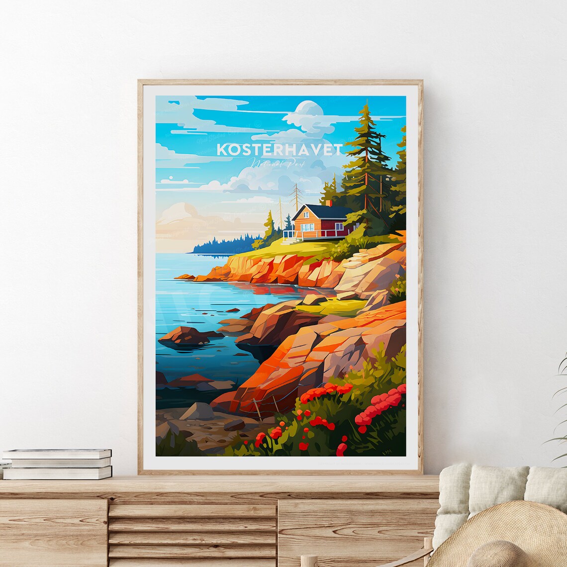 Kosterhavet Sweden Rocky Coast Cabin Seascape Island Cove Poster - Image 2
