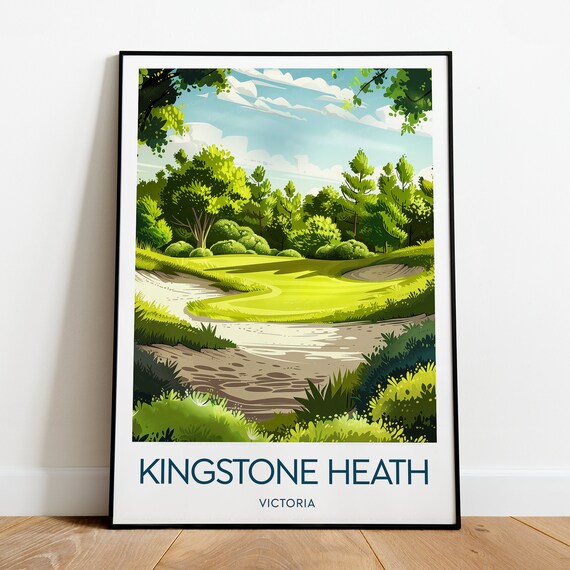 Kingston Heath Golf Print Victoria Australia Golf Poster Kingston Heath Art Wedding Gift Birthday Poster