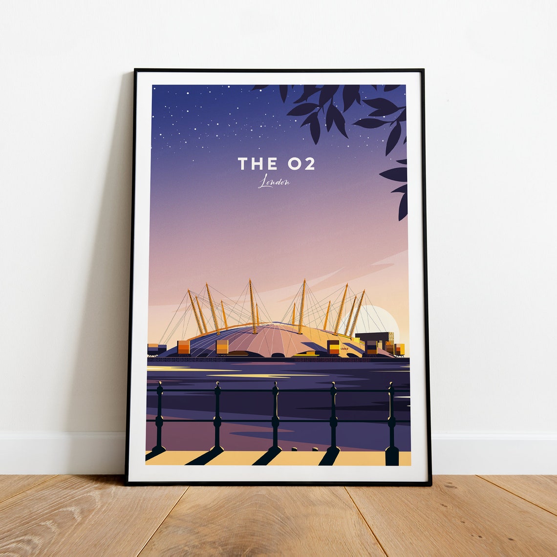 The O2 London Arena Under a Starlit Riverside Night Sky Poster