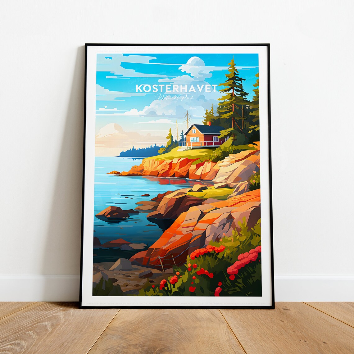Kosterhavet Sweden Rocky Coast Cabin Seascape Island Cove Poster
