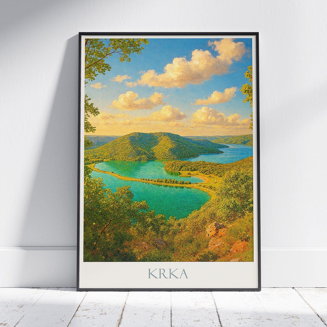 Krka National Park Croatia Turquoise Lakes Travel Wall Poster