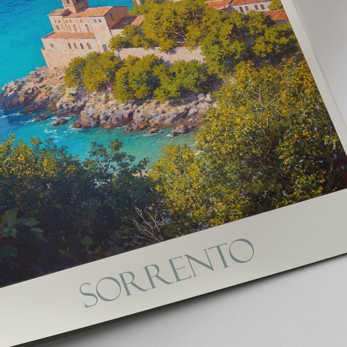 Sorrento Italy Amalfi Coast Monastery Lemon Groves Sea View Poster - Image 4