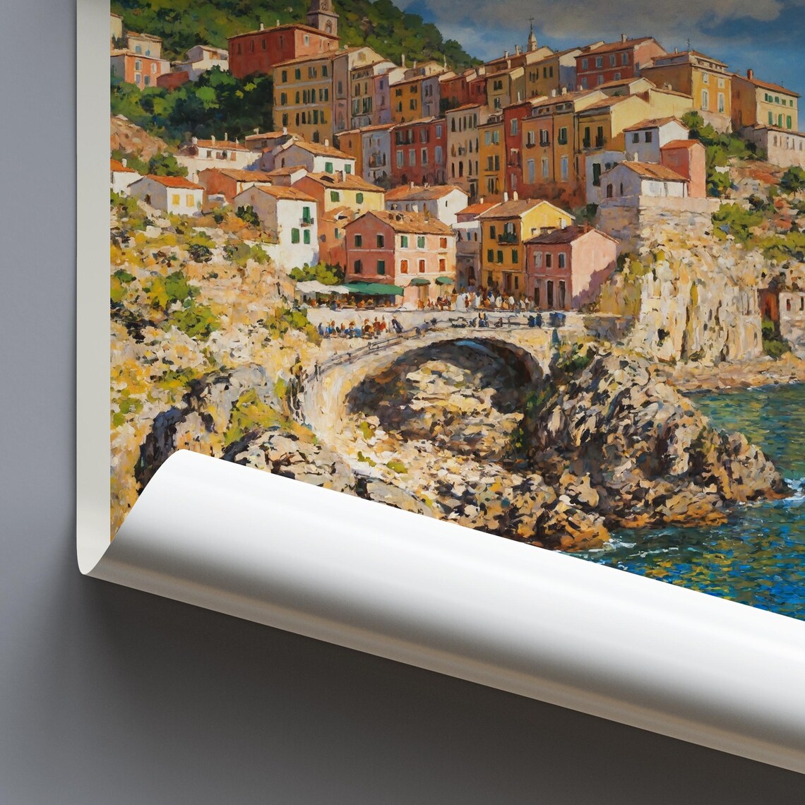 Cinque Terre Cliffside Village Turquoise Cove Italy Travel Poster - Image 4
