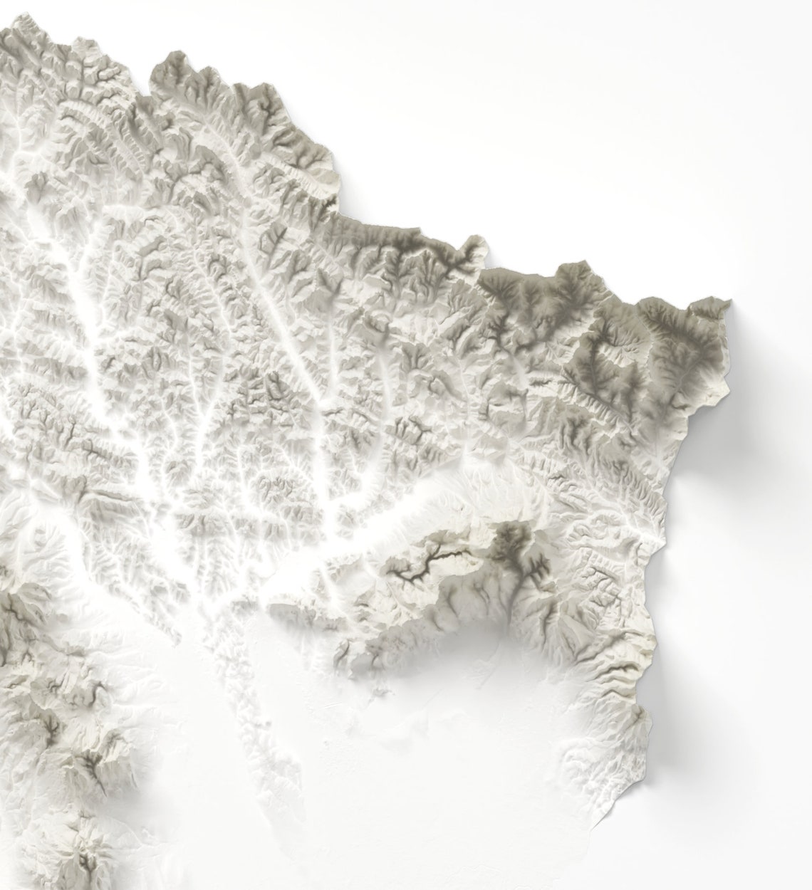 Slovakia Minimalist Topographic Shaded Relief Map Wall Decor Poster - Image 2