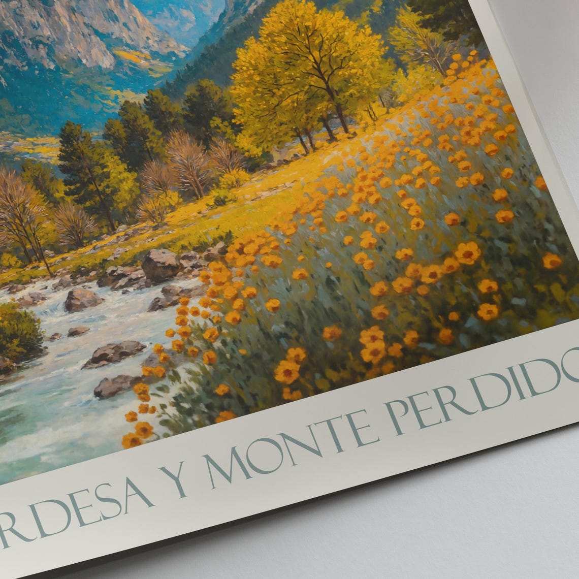 Ordesa Y Monte Perdido Spain Mountain Valley Wildflowers Poster - Image 2