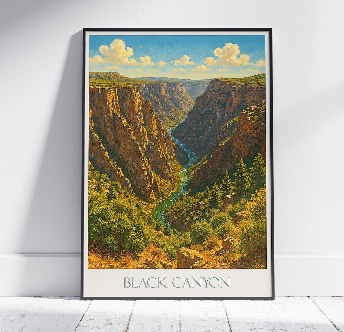 Black Canyon of the Gunnison Green Valley River Gorge Poster