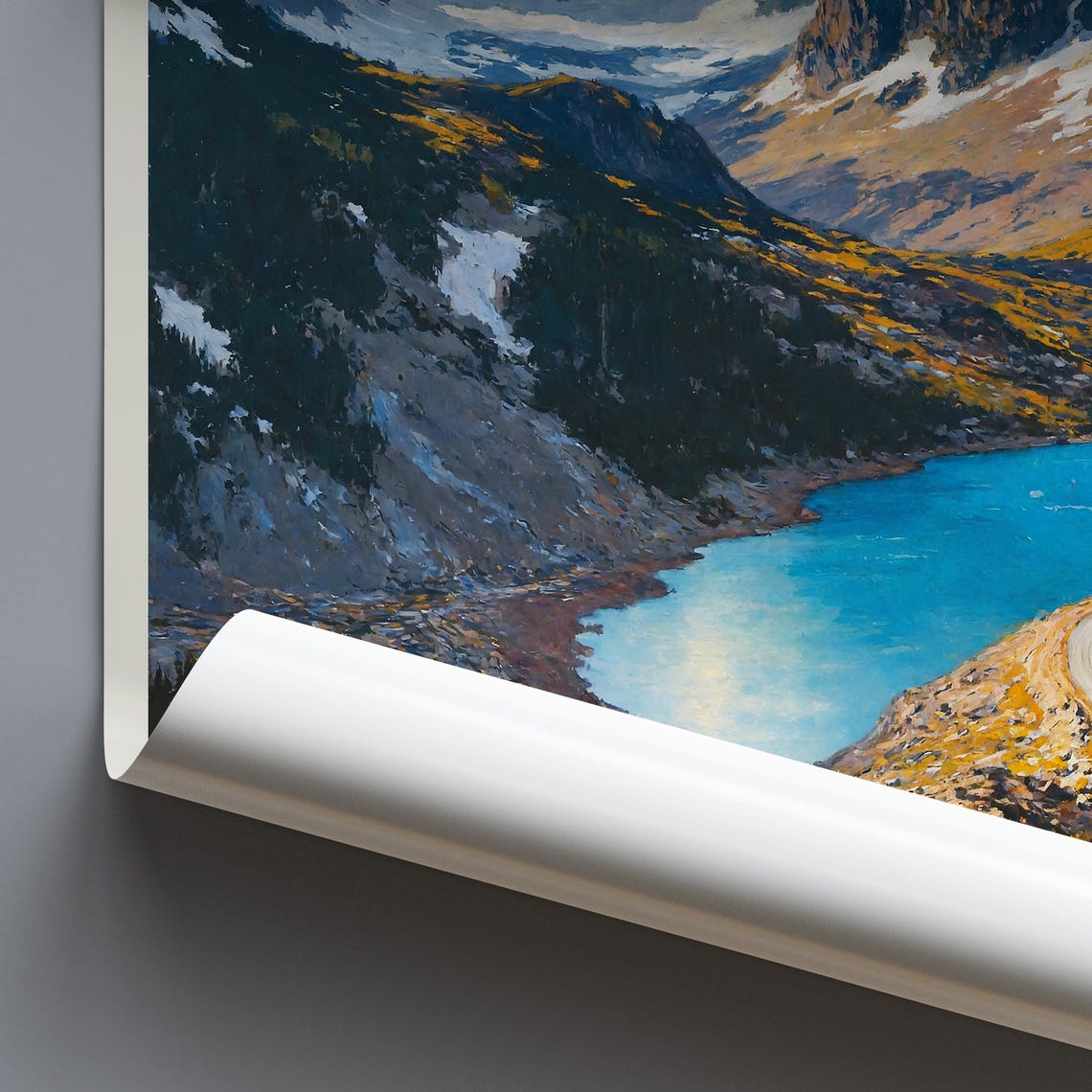 Ruby Mountains Nevada Alpine Lake Snow Capped Peaks Road Poster - Image 3