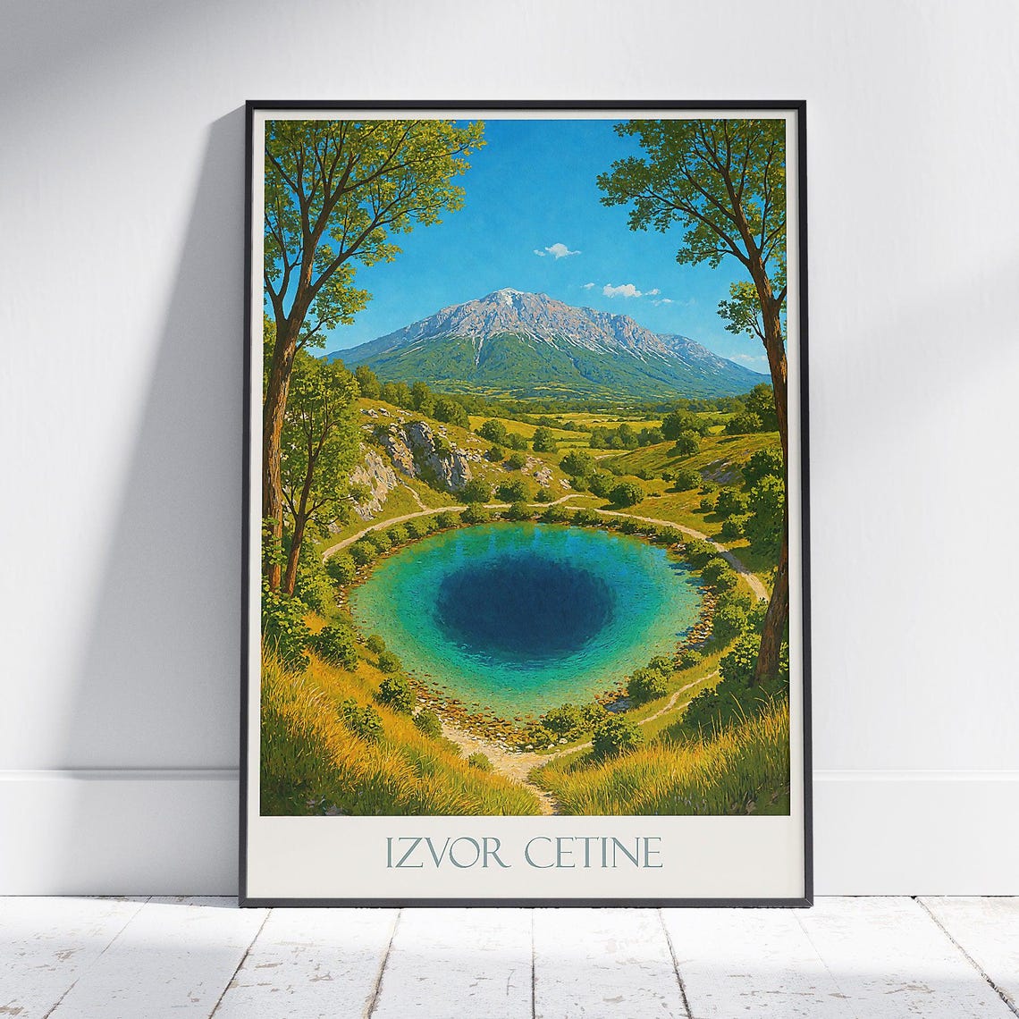 Izvor Cetine Blue Eye Croatia Turquoise Spring Mountain Poster
