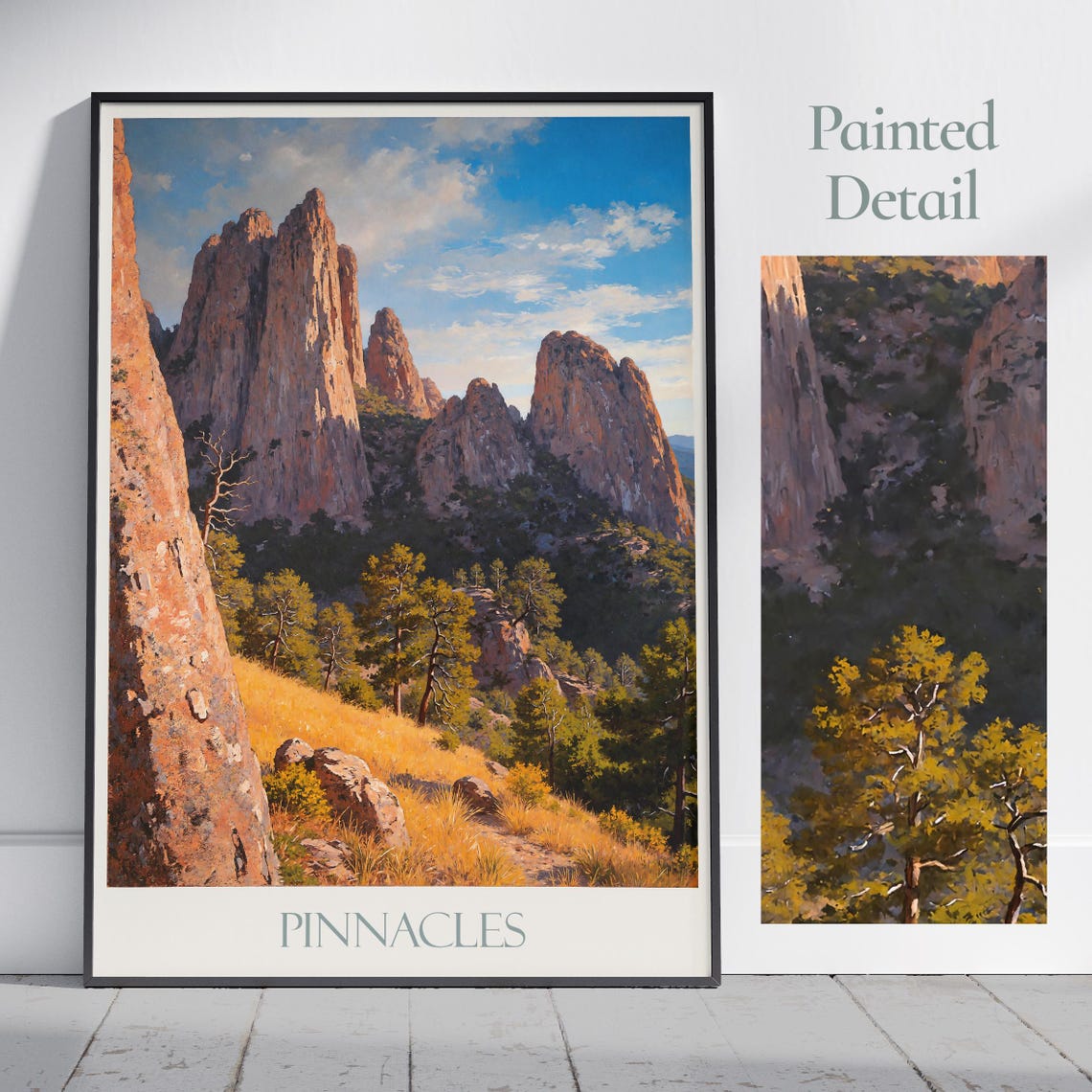 Pinnacles California Rock Spires Chaparral Desert Peaks Poster