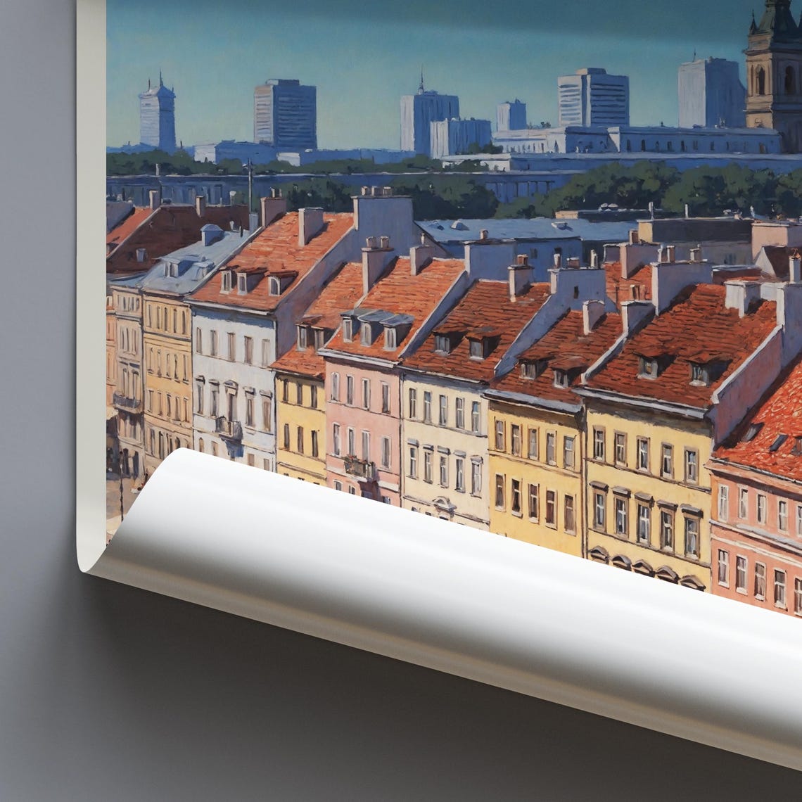 Warsaw Travel Print Poland Travel Poster Wall Art Home Decor Personalized Gift Framed - Image 4