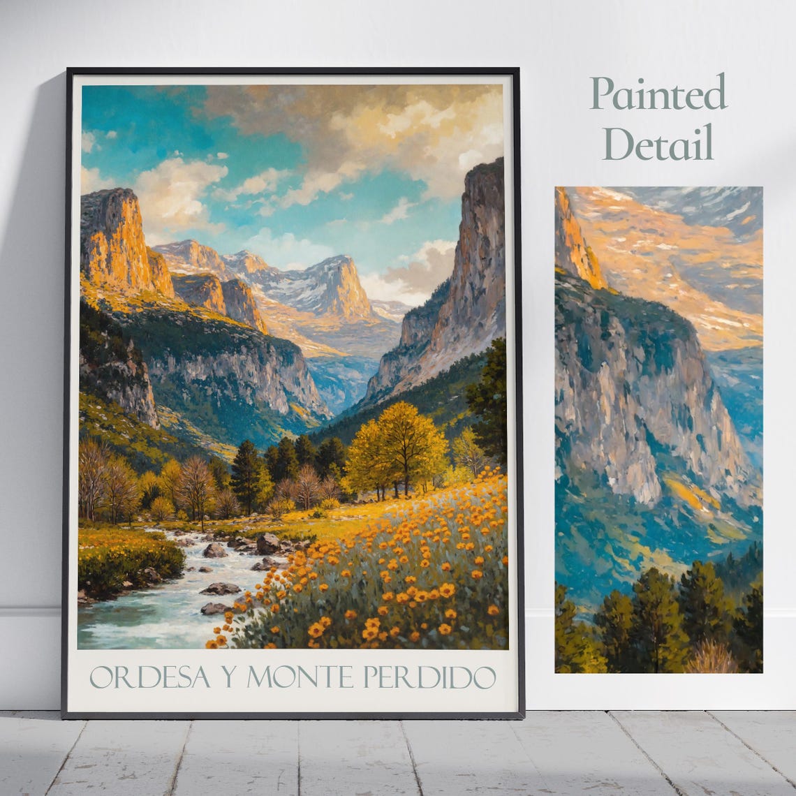 Ordesa Y Monte Perdido Spain Mountain Valley Wildflowers Poster