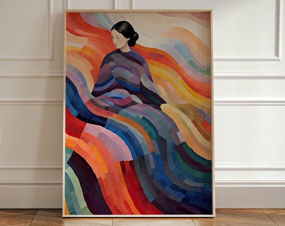 Colorful Eclectic Boho Art Print, Gift For Friend