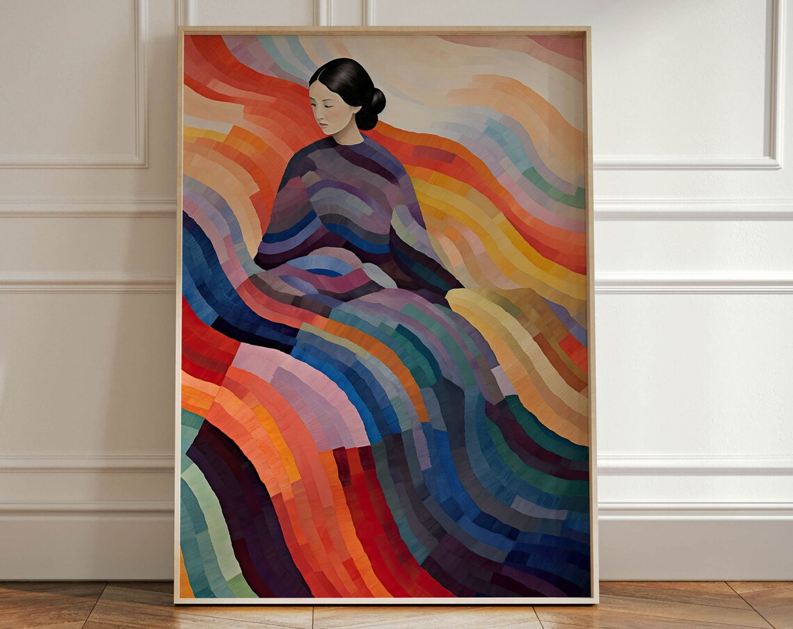 Colorful Eclectic Boho Art Print, Gift For Friend