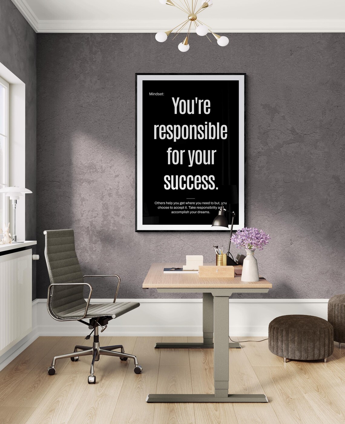 You Are Responsible For Your Success Mindset Quote Poster Design - Image 2