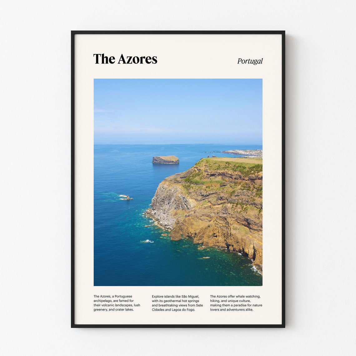 The Azores Portugal Volcanic Coast Cliffs Atlantic View Poster - Image 4