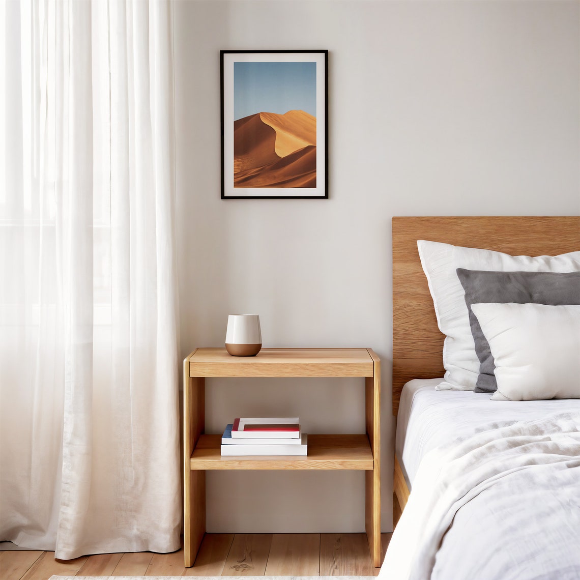 Red Desert Sand Dunes Minimalist Landscape Photography Wall Art - Image 4