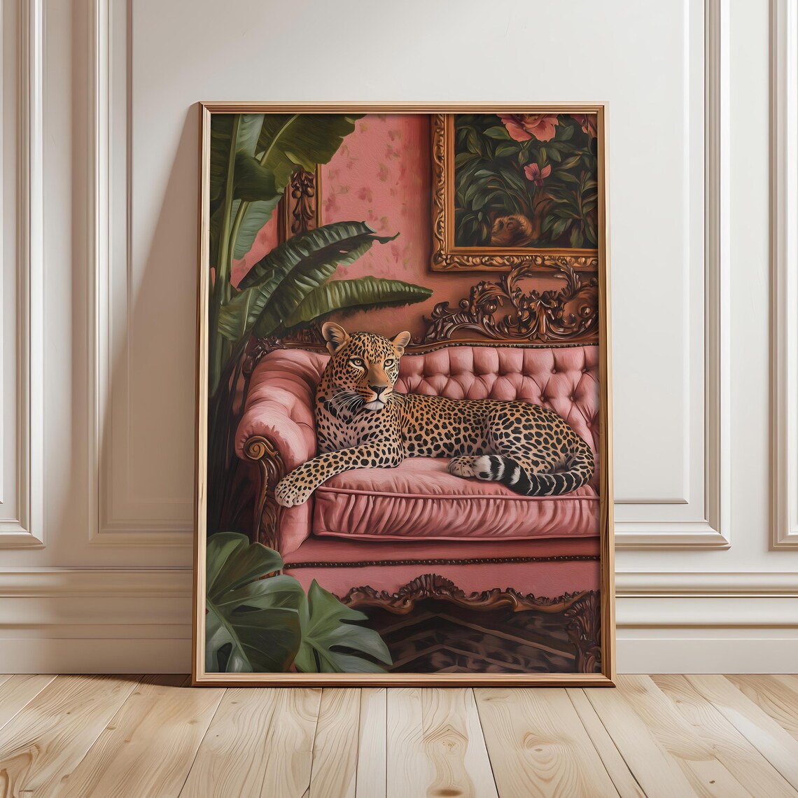 Leopard Jungle Print, Maximalist Animal Art Print