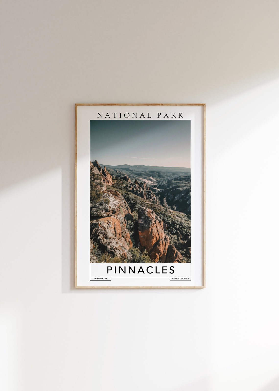 Pinnacles National Park California Rugged Volcanic Rock Spires Poster