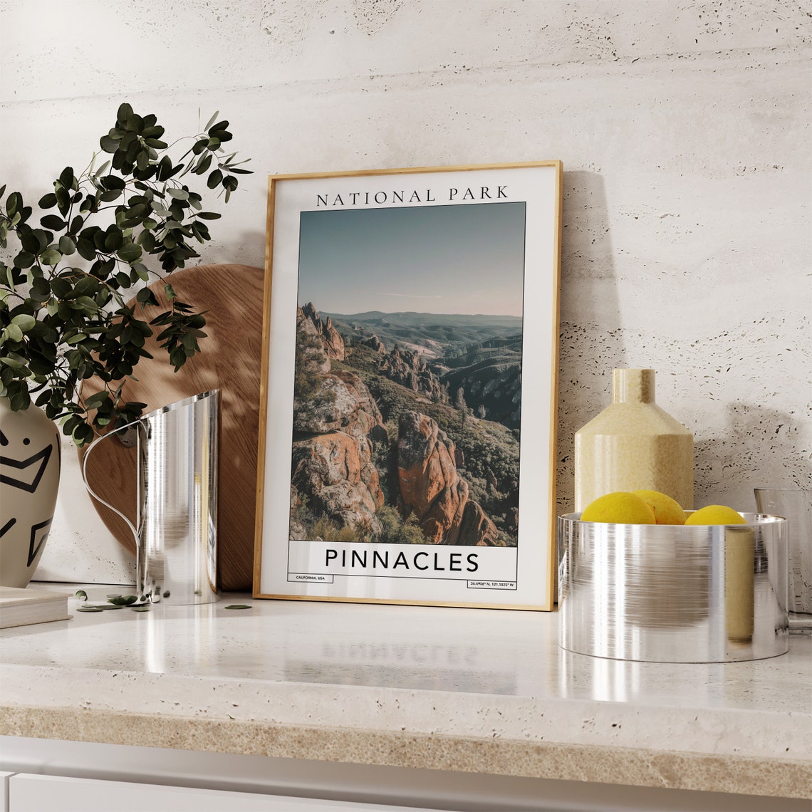 Pinnacles National Park California Rugged Volcanic Rock Spires Poster - Image 3