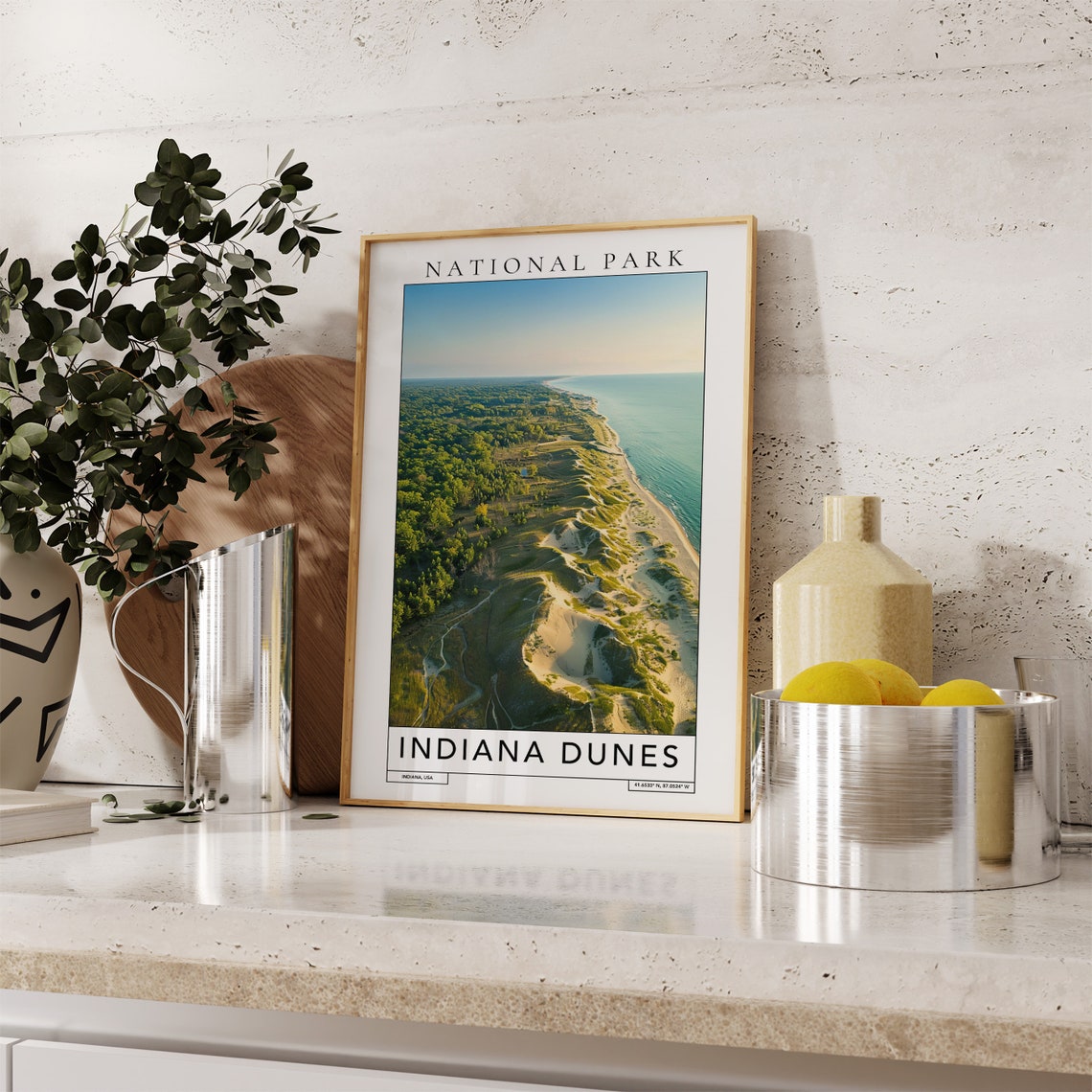 Indiana Dunes National Park Travel Print Indiana Dunes Travel Poster United States Print Travel Print National Park Wall Art - Image 2