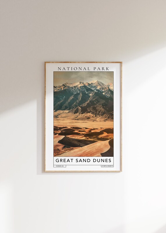 Sand Dunes National Park Travel Print Great Sand Dunes Colorado Print Sand Dunes National Park Sand Dunes National Park Poster Print