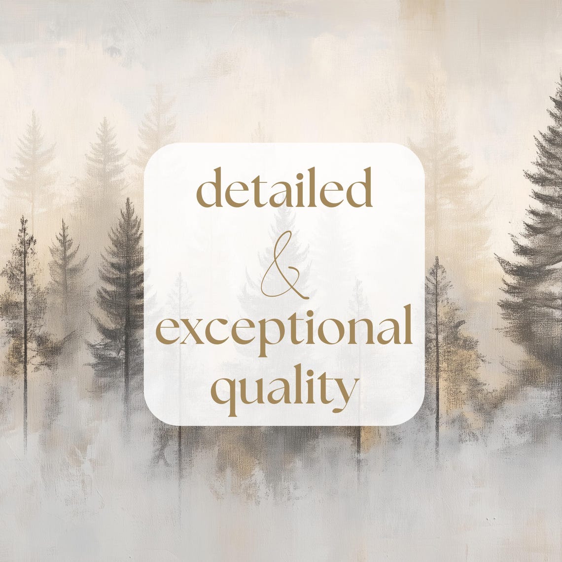 Misty Foggy Pine Forest Neutral Winter Frame TV Screensaver Art Print - Image 3