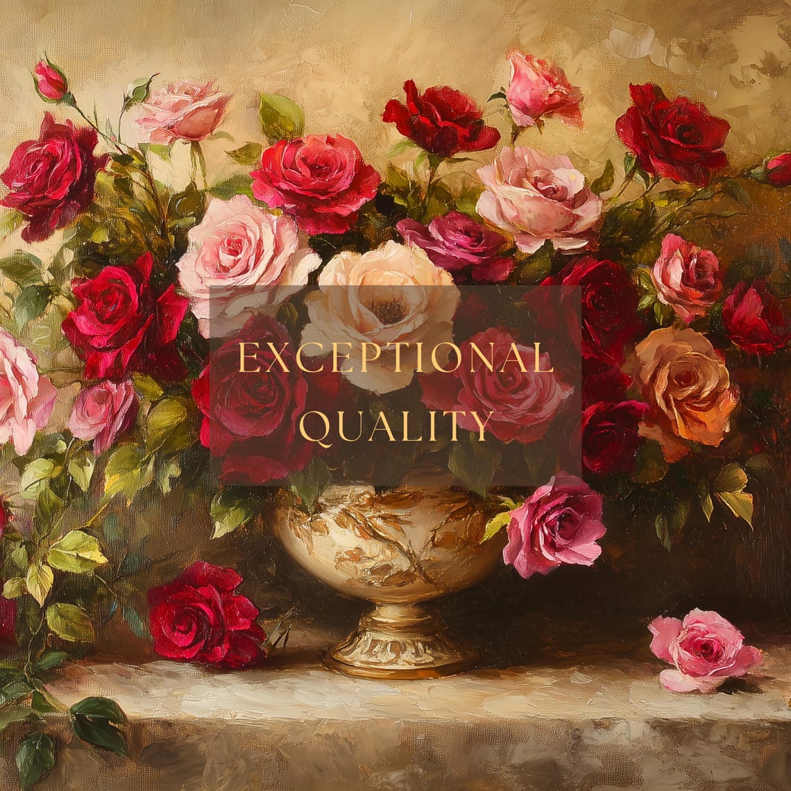 Valentines Frame Tv Art Flower Bouquet Vintage Moody Roses Floral Oil Painting Botanical Moody Farmhouse Decor Tv Art - Image 3
