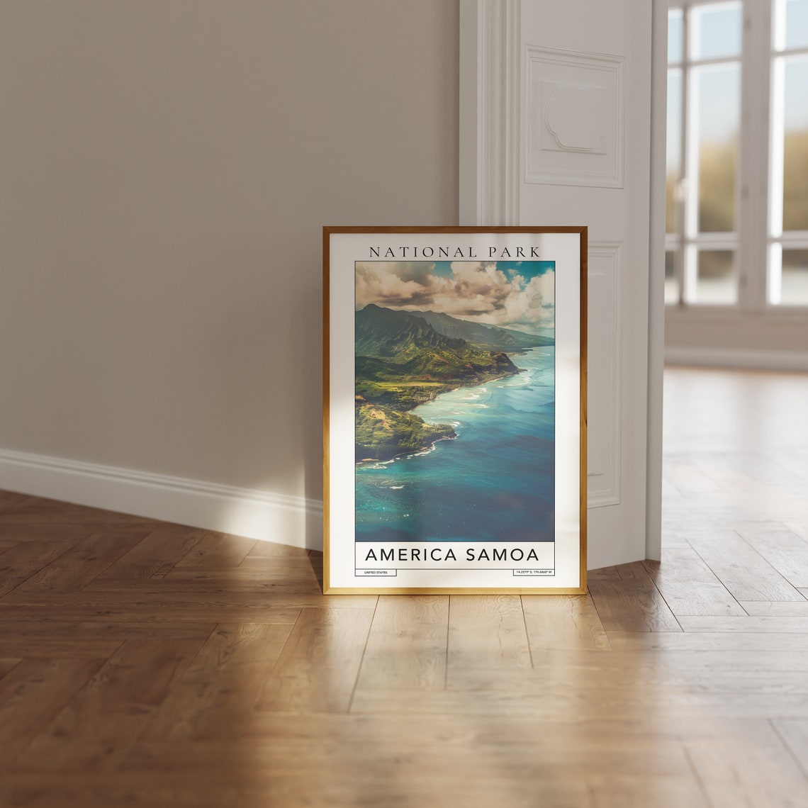 American Samoa Tropical Coast Ocean Cliffs National Park Poster - Image 3
