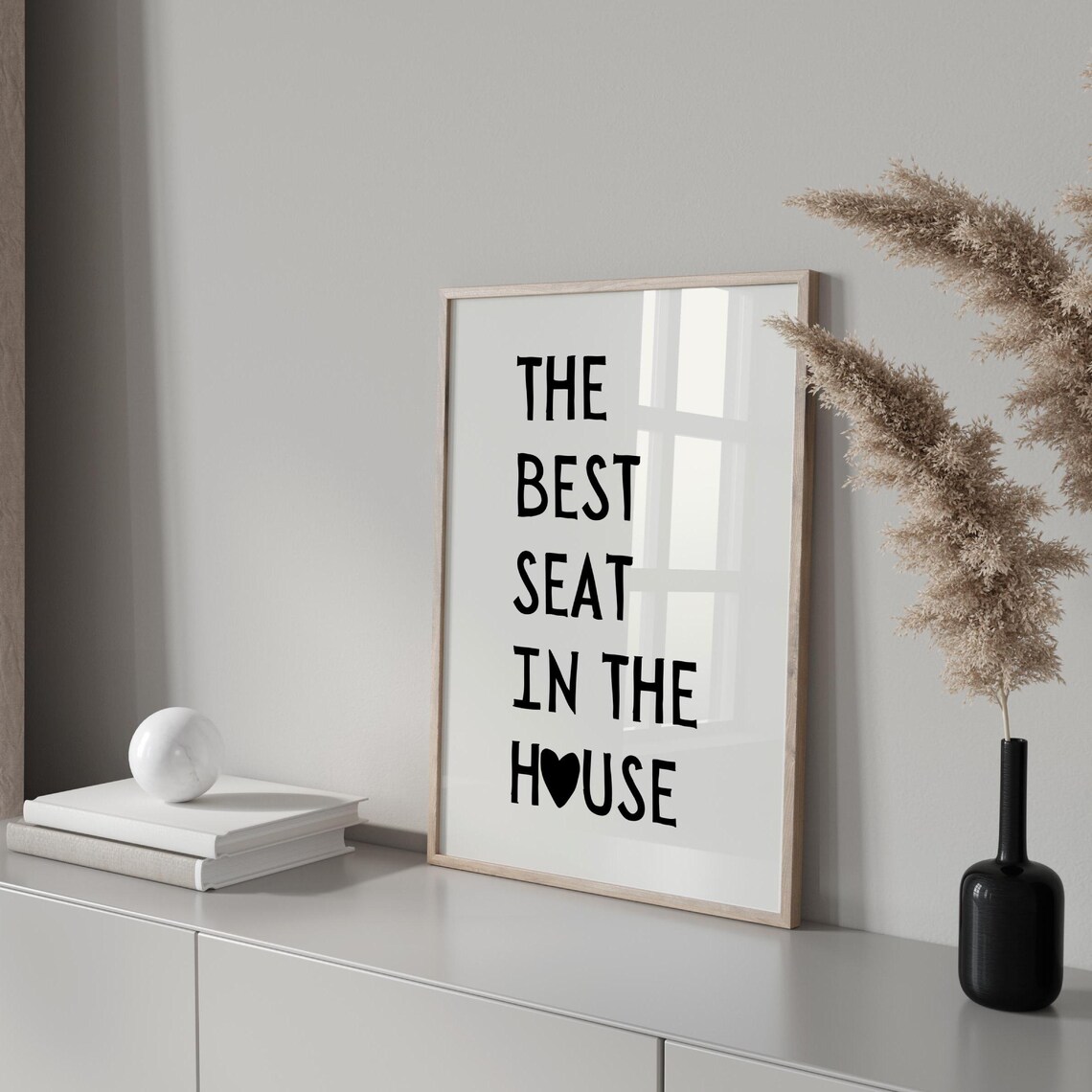 The Best Seat In The House Funny Black Heart Bathroom Quote Poster - Image 3