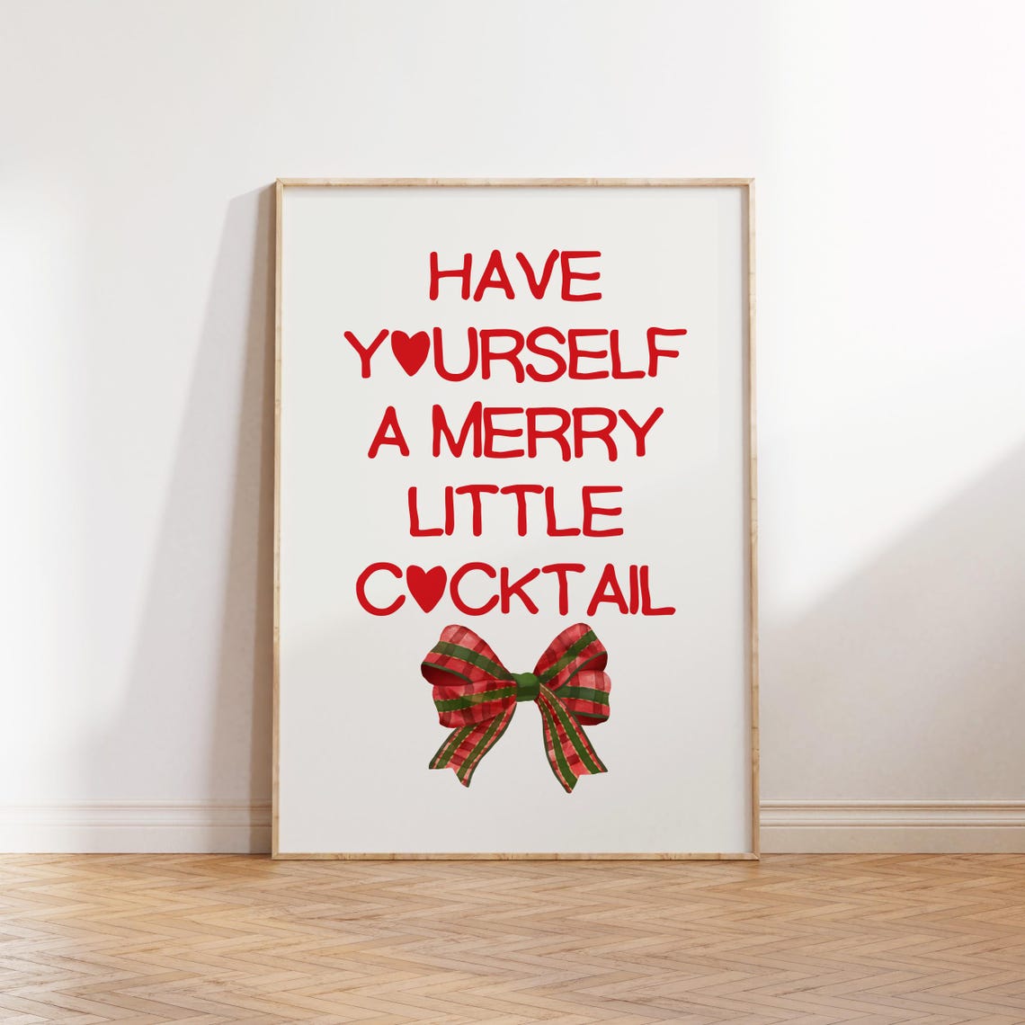 Have Yourself A Merry Little Cocktail Christmas Typography Poster - Image 4