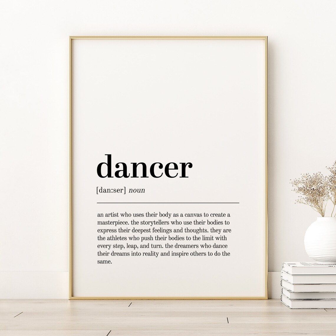 Dancer Definition Print, Dictionary Birthday Gift