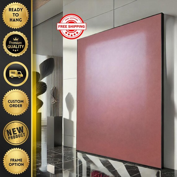 Rothko Style Red Pink Gradient Minimalist Color Field Art Poster