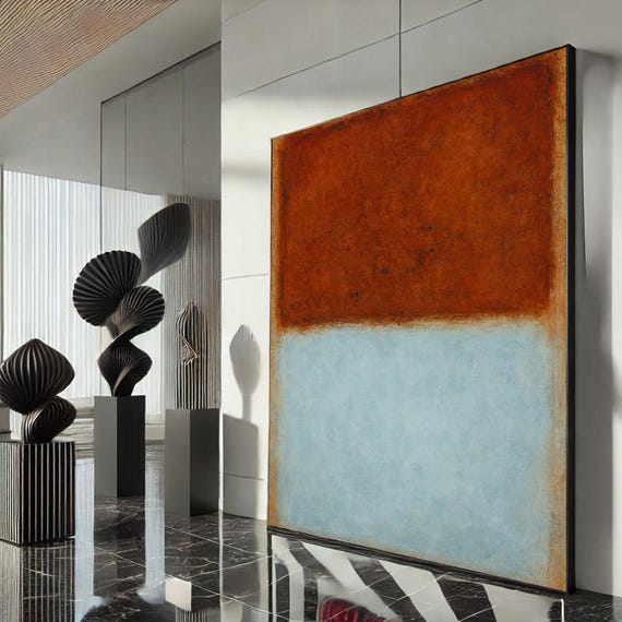 Mark Rothko Red And Blue Canvas Iconic Color Field Painting Reproduction For Bold Modern Interiors