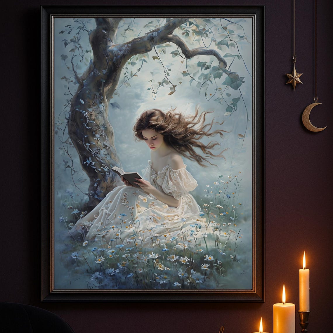 Victorian Bookish Print Gothic Dark Academia Wall Art In 5 Sizes