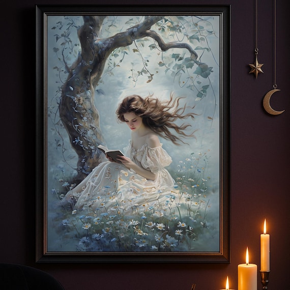 Victorian Bookish Print Gothic Dark Academia Wall Art In 5 Sizes