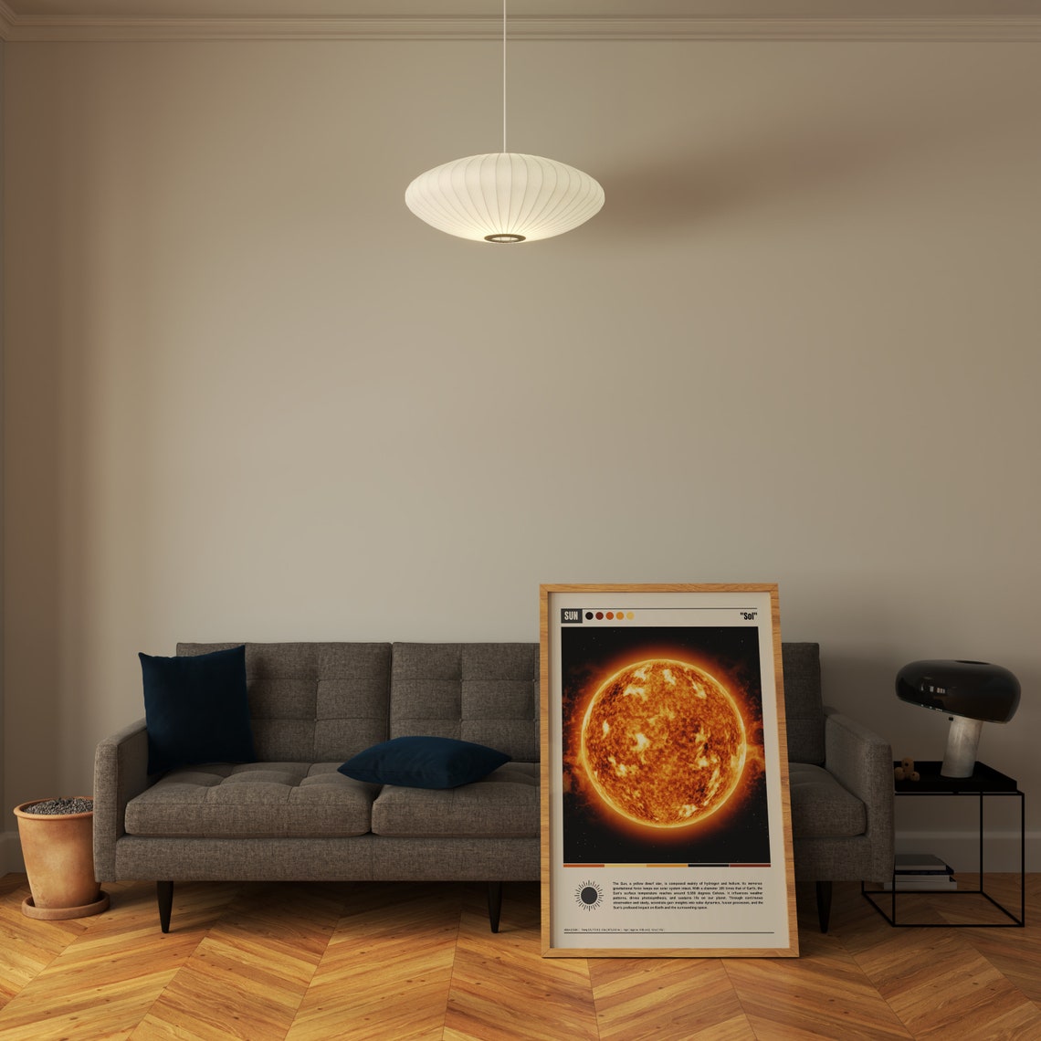 Sun Sol Fiery Yellow Dwarf Star Close Up Photography Space Poster - Image 4