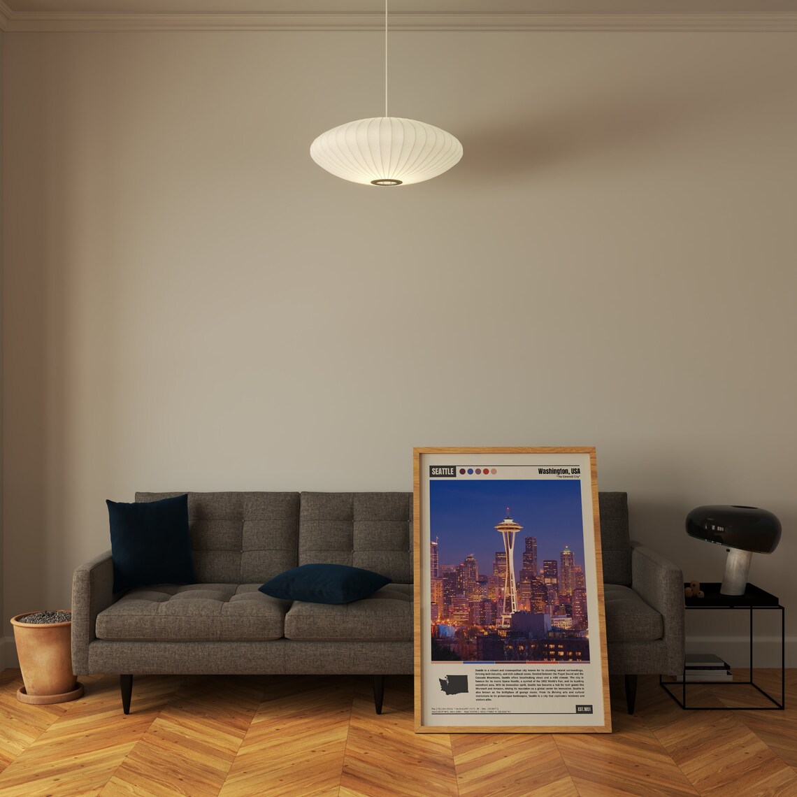 Seattle Travel Poster, Skyline and Map Art Print - Image 5