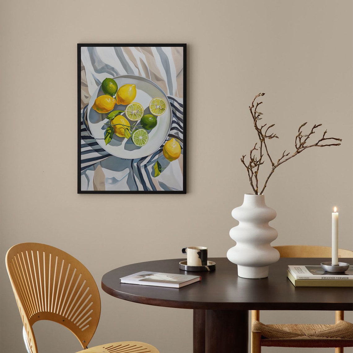 Lemons And Limes Citrus Still Life Oil Painting Fruit Poster - Image 4