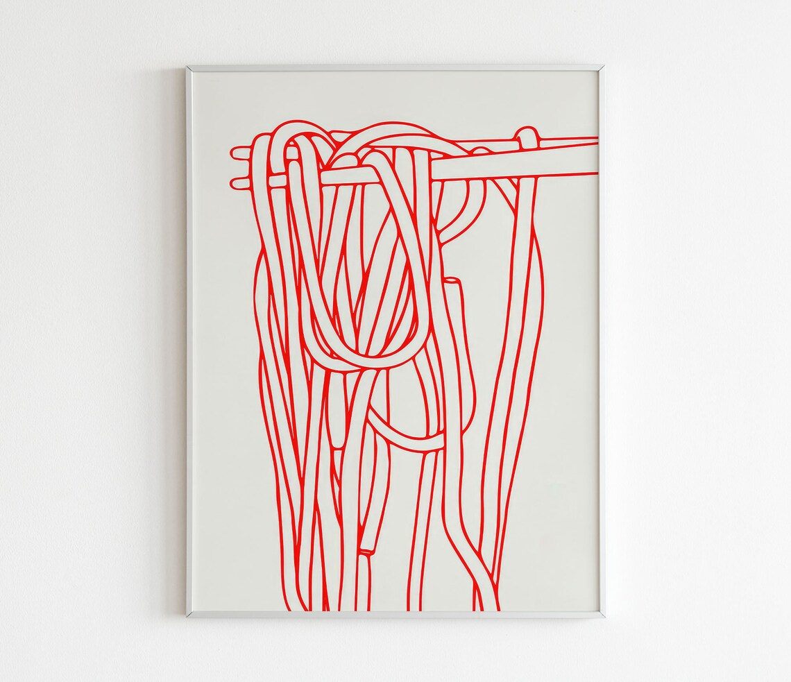 Ramen Noodles Illustration, Japanese Kitchen Poster - Image 3