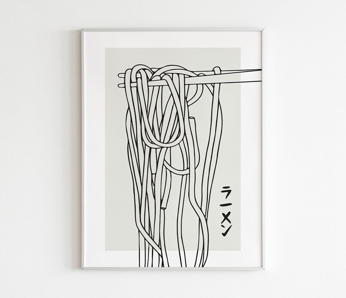 Ramen Noodles Illustration, Japanese Food Art Print - Image 3
