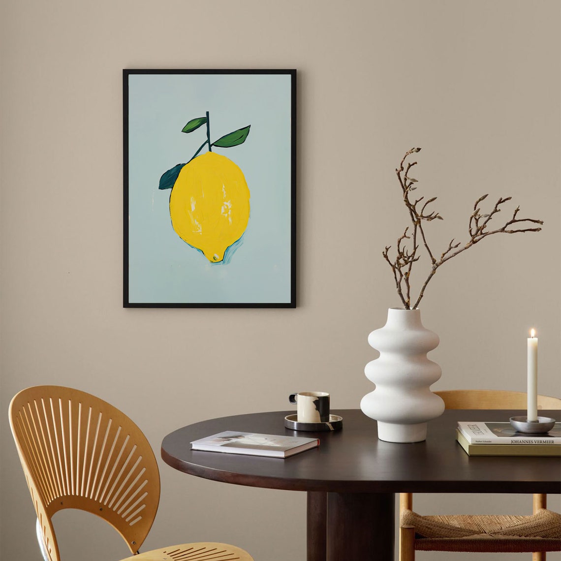 Lemon Kitchen Wall Art Kitchen Wall Decor Food And Prints Lemon Poster Minimalistic Lemon Print - Image 3