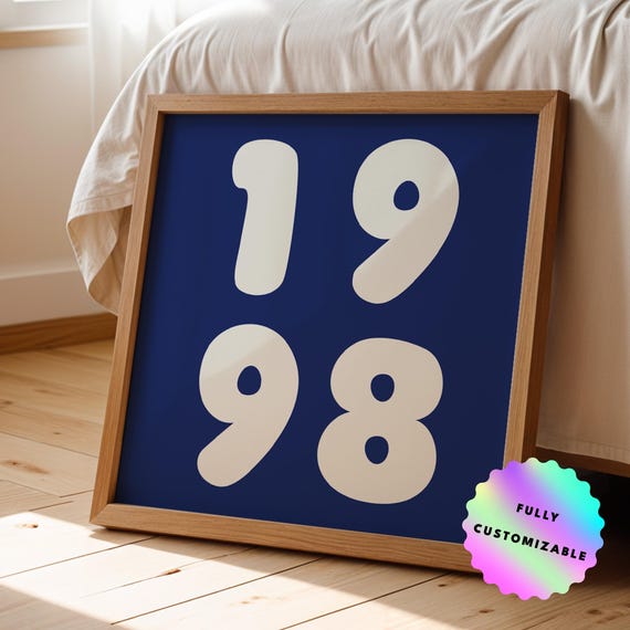 Custom Year Poster - Modern Bold Numbers Art Print