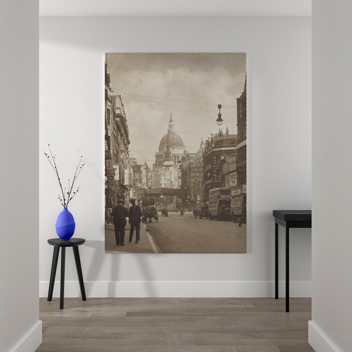 Fleet Street London 1920s Vintage Cityscape, Art Print - Image 3